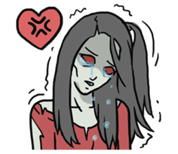 AsB - Comic Girl / Two Step Of Horror sticker #7457369