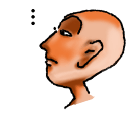 Feelings of a shaven head sticker #7457967
