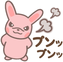 Pink rabbit. Daily conversation sticker #7458037