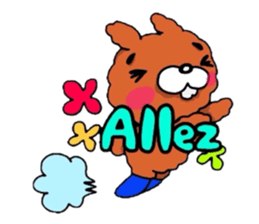 The flying hare-dog (^-^)/ France. sticker #7458092