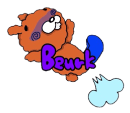 The flying hare-dog (^-^)/ France. sticker #7458094