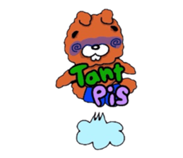 The flying hare-dog (^-^)/ France. sticker #7458095