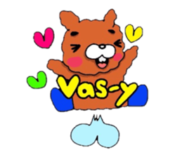 The flying hare-dog (^-^)/ France. sticker #7458096