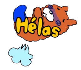 The flying hare-dog (^-^)/ France. sticker #7458102