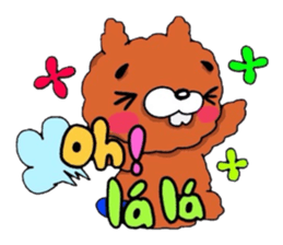 The flying hare-dog (^-^)/ France. sticker #7458105