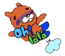 The flying hare-dog (^-^)/ France. sticker #7458106