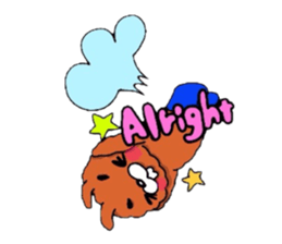 The flying hare-dog (^-^)/ France. sticker #7458109