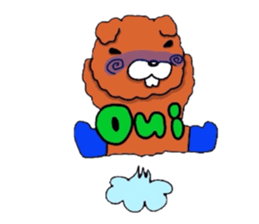 The flying hare-dog (^-^)/ France. sticker #7458115