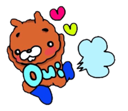 The flying hare-dog (^-^)/ France. sticker #7458116