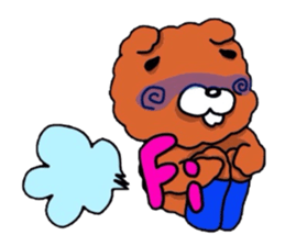 The flying hare-dog (^-^)/ France. sticker #7458118