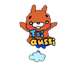 The flying hare-dog (^-^)/ France. sticker #7458121