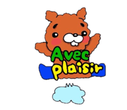 The flying hare-dog (^-^)/ France. sticker #7458122