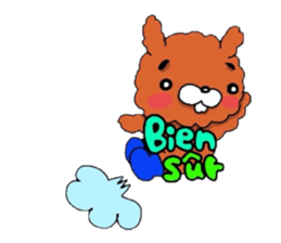 The flying hare-dog (^-^)/ France. sticker #7458123