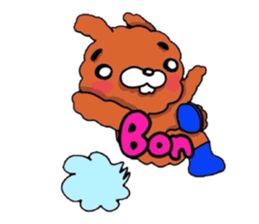 The flying hare-dog (^-^)/ France. sticker #7458124