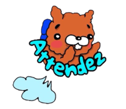 The flying hare-dog (^-^)/ France. sticker #7458125