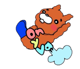 The flying hare-dog (^-^)/ France. sticker #7458127