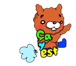 The flying hare-dog (^-^)/ France. sticker #7458129