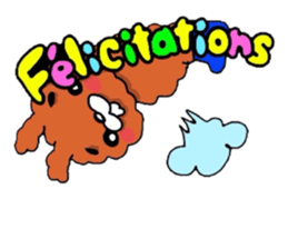 The flying hare-dog (^-^)/ France. sticker #7458131