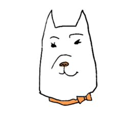 with a white dog sticker #7458772