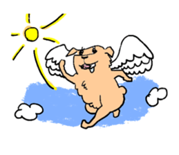 with a white dog sticker #7458782