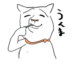 with a white dog sticker #7458783