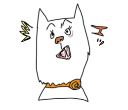 with a white dog sticker #7458785