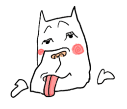 with a white dog sticker #7458794