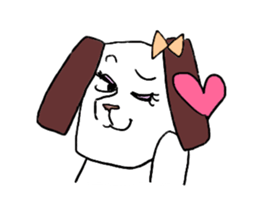 with a white dog sticker #7458795