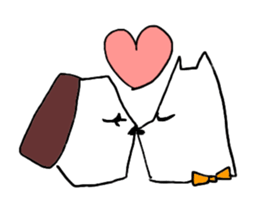 with a white dog sticker #7458796