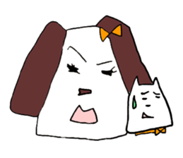 with a white dog sticker #7458797