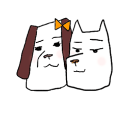 with a white dog sticker #7458798