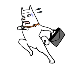 with a white dog sticker #7458800