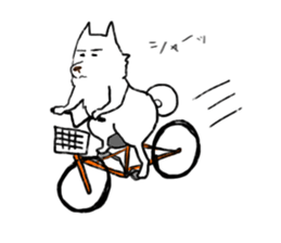 with a white dog sticker #7458801