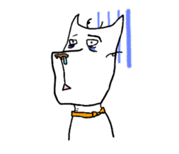 with a white dog sticker #7458806