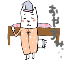 with a white dog sticker #7458810