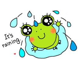 Girl of a Cheerful frog (English ver.1) sticker #7458936