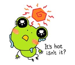 Girl of a Cheerful frog (English ver.1) sticker #7458937