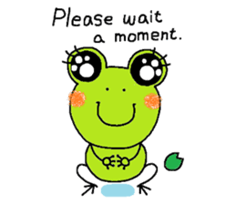 Girl of a Cheerful frog (English ver.1) sticker #7458938