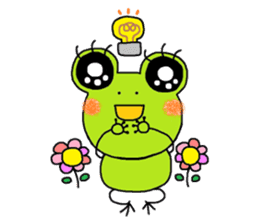 Girl of a Cheerful frog (English ver.1) sticker #7458942