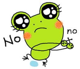 Girl of a Cheerful frog (English ver.1) sticker #7458944