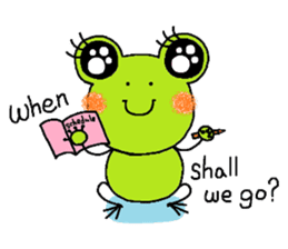 Girl of a Cheerful frog (English ver.1) sticker #7458945