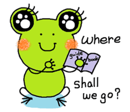 Girl of a Cheerful frog (English ver.1) sticker #7458946