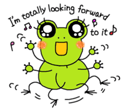 Girl of a Cheerful frog (English ver.1) sticker #7458952