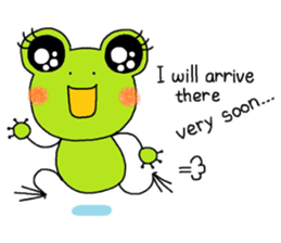 Girl of a Cheerful frog (English ver.1) sticker #7458962