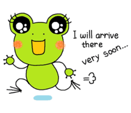 Girl of a Cheerful frog (English ver.1) sticker #7458962