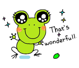 Girl of a Cheerful frog (English ver.1) sticker #7458963