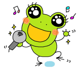 Girl of a Cheerful frog (English ver.1) sticker #7458969