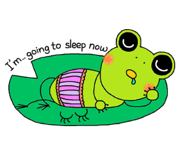 Girl of a Cheerful frog (English ver.1) sticker #7458971
