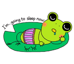 Girl of a Cheerful frog (English ver.1) sticker #7458971