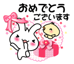 Pretty Rabbit "Usagi chan" message2 sticker #7462352